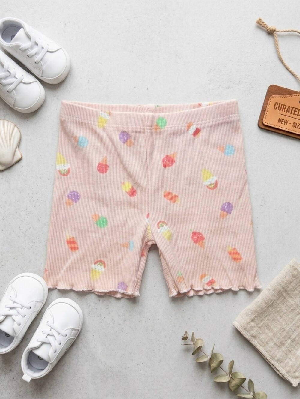 Garanimals Toddler Girls Light Pink Ribbed Knit Leggings Pants Stretch